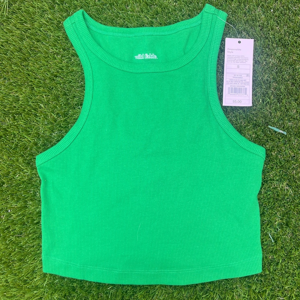 Green Ribbed Wild Fable Tank Top
